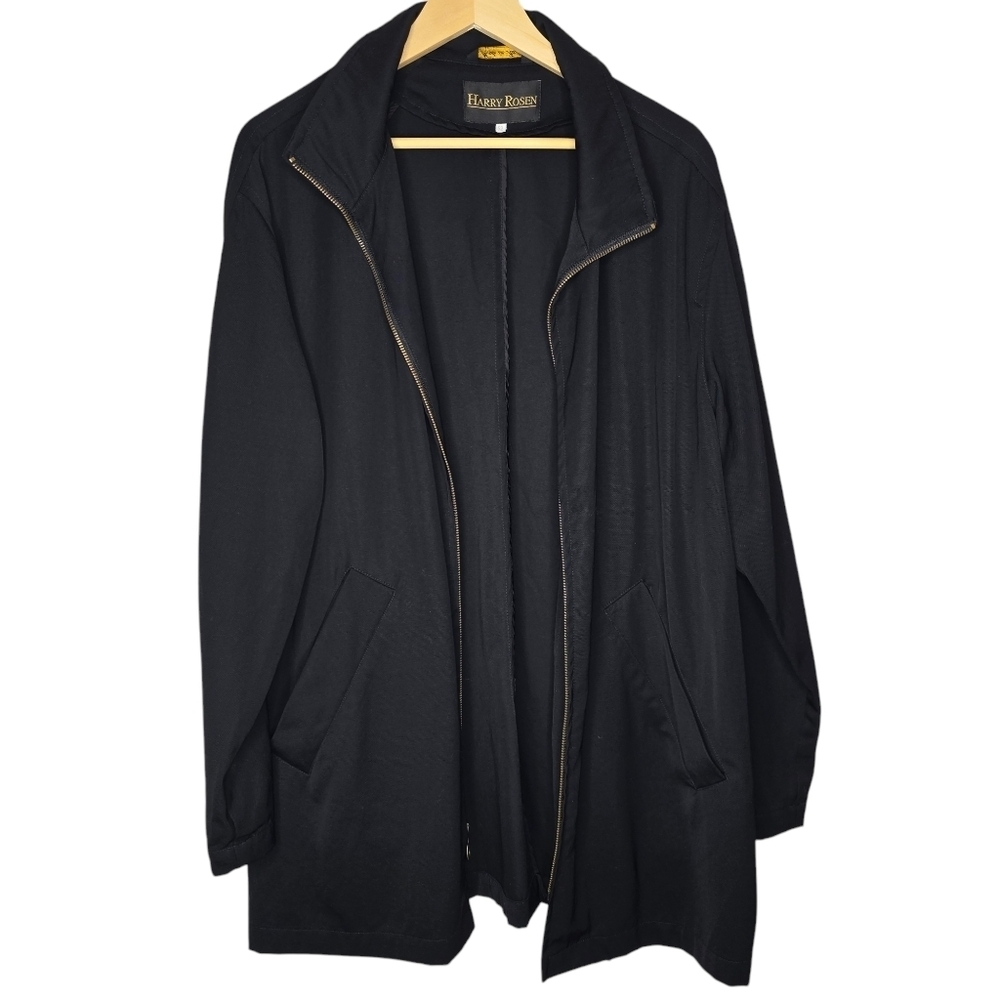 Harry Rosen Black Zip-Up Jacket Unisex